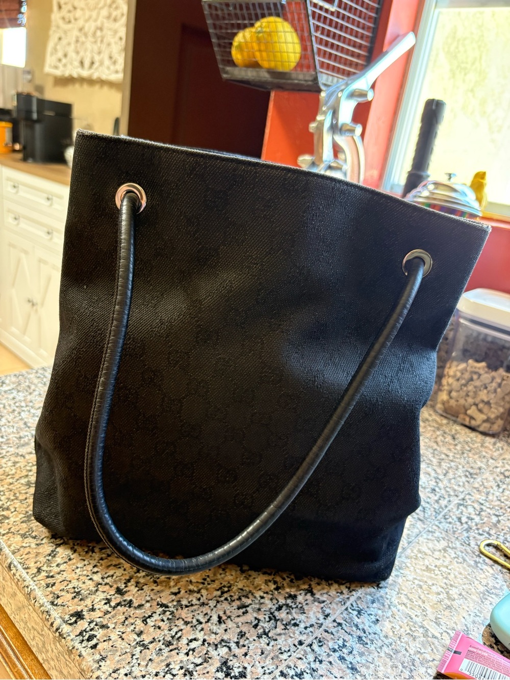Gucci denim handbag